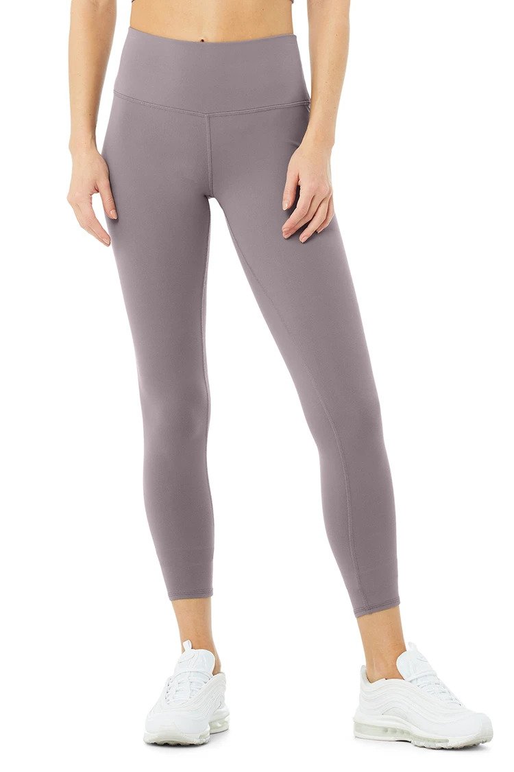 Alo Yoga SMALL 7/8 High-Waist Airbrush Legging - Purple Dusk