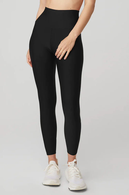 Alo Airlift High Waisted Suit Up Legging In Nude - Gravel & Black