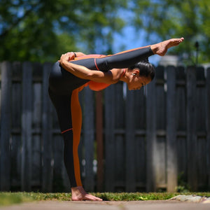 Alo Yoga XXS 7/8 High-Waist Element Legging - Bronzed/Anthracite