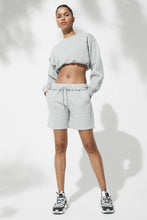 Load image into Gallery viewer, Alo Yoga SMALL Accolade Sweat Short - Athletic Heather Grey
