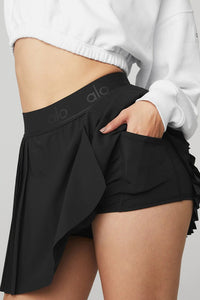 Alo Yoga SMALL Aces Tennis Skirt - Black