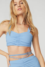 Load image into Gallery viewer, Alo Yoga SMALL Airbrush Cinch Bra - Tile Blue
