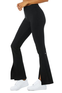 Alo Yoga XS Airbrush High-Waist Flutter Legging - Black