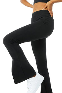 Alo Yoga XS Airbrush High-Waist Flutter Legging - Black