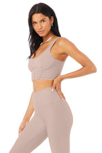Load image into Gallery viewer, Alo Yoga SMALL Airbrush Mesh Corset Tank - Dusty Pink
