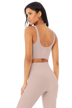Load image into Gallery viewer, Alo Yoga XS Airbrush Mesh Corset Tank - Dusty Pink
