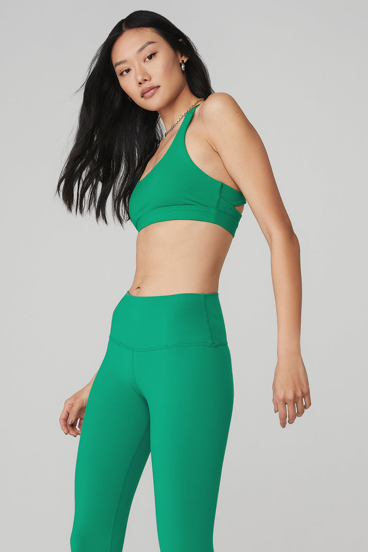 ALO Yoga, Intimates & Sleepwear, Alo Yoga Ribbed Manifest Bra In Green  Emerald Medium Size 8 Limited Edition