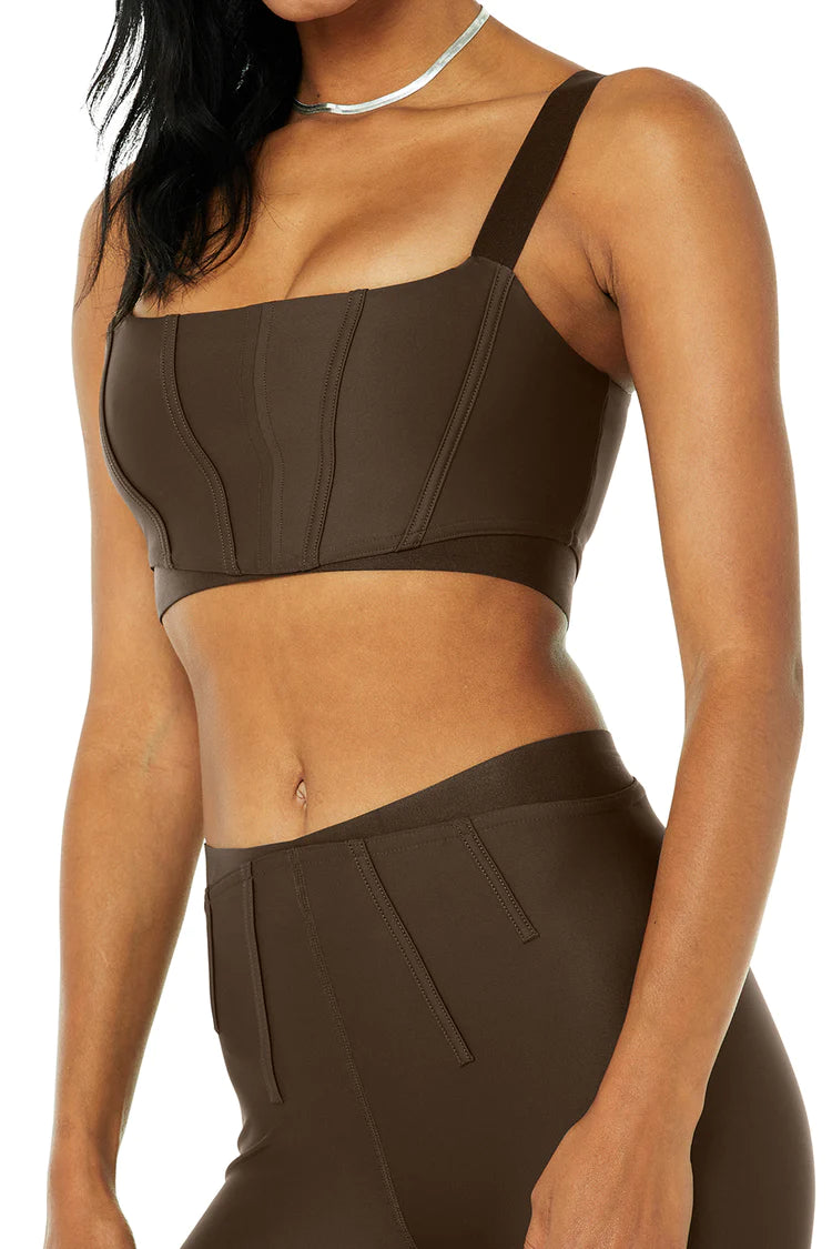 Airlift Intrigue Bra in Espresso by Alo Yoga - International