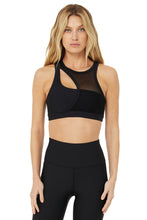 Load image into Gallery viewer, Alo Yoga SMALL Airlift Crescent Bra - Black
