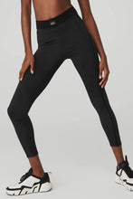 Load image into Gallery viewer, Alo Yoga SMALL Airlift High-Waist 7/8 Line Up Legging - Black
