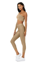 Load image into Gallery viewer, Alo Yoga SMALL Airlift High-Waist Conceal-Zip Capri - Gravel
