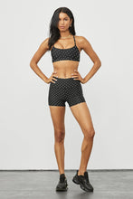 Load image into Gallery viewer, Alo Yoga XS Airlift High-Waist Polka Dot Short - Black/White
