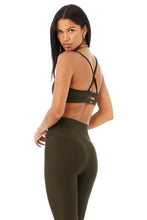 Load image into Gallery viewer, Alo Yoga XS Airlift Intrigue Bra - Dark Olive
