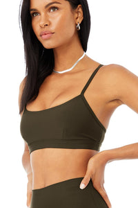 Alo Yoga XS Airlift Intrigue Bra - Dark Olive