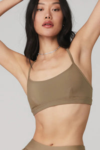 Alo Yoga SMALL Airlift Intrigue Bra - Gravel