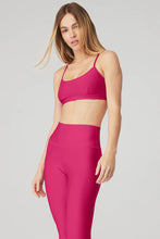 Load image into Gallery viewer, Alo Yoga SMALL Airlift Intrigue Bra - Magenta Crush
