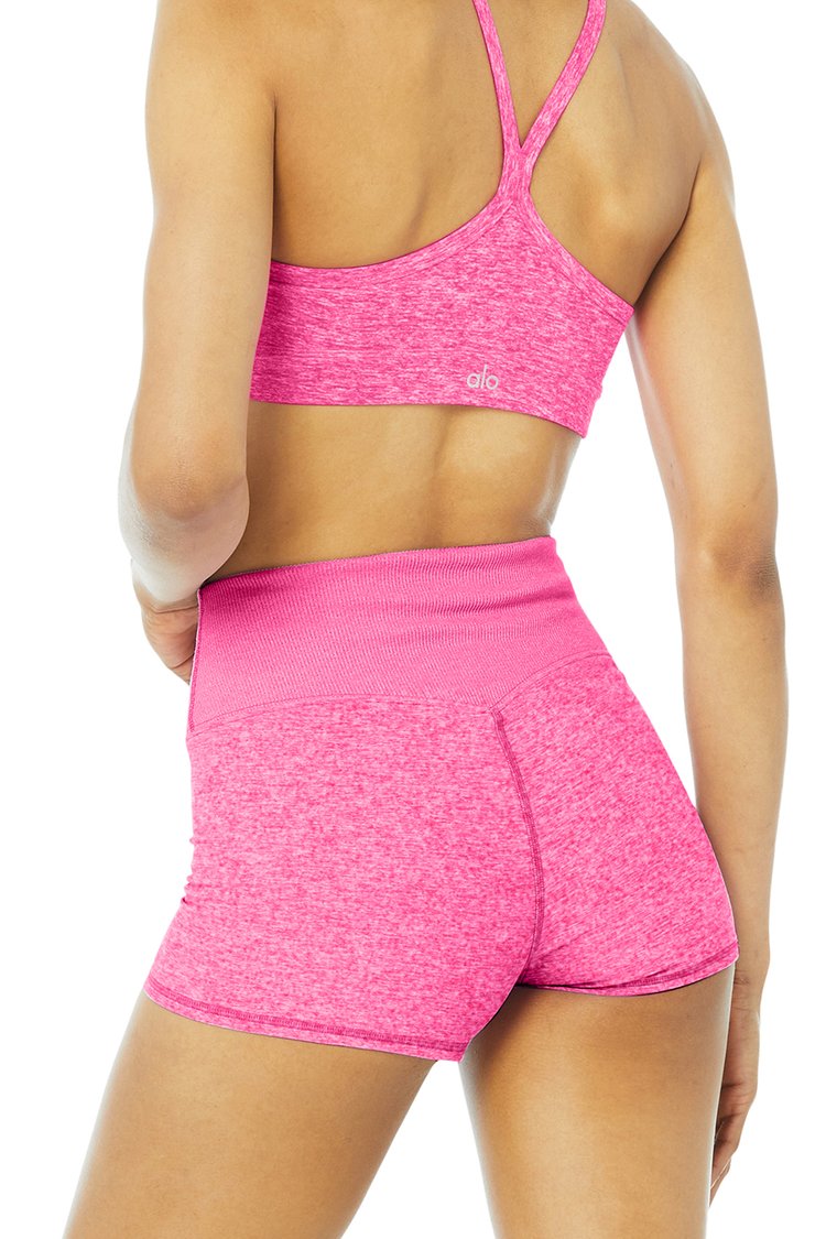 Alo Yoga XS Alosoft Aura Short - Neon Pink Heather – Soulcielite