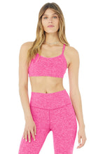 Load image into Gallery viewer, Alo Yoga XS Alosoft Gratitude Bra - Neon Pink Heather
