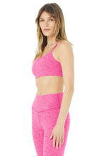 Load image into Gallery viewer, Alo Yoga SMALL Alosoft Gratitude Bra - Neon Pink Heather
