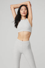 Load image into Gallery viewer, Alo Yoga XS Alosoft Iconic 90&#39;S Bra - Athletic Heather Grey
