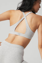 Load image into Gallery viewer, Alo Yoga XS Alosoft Iconic 90&#39;S Bra - Athletic Heather Grey
