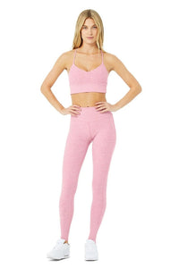 Alo Yoga XS Alosoft Lavish Bra - Parisian Pink Heather