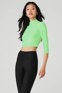 Alo Yoga SMALL Archer Fitted Long Sleeve - Ultramint