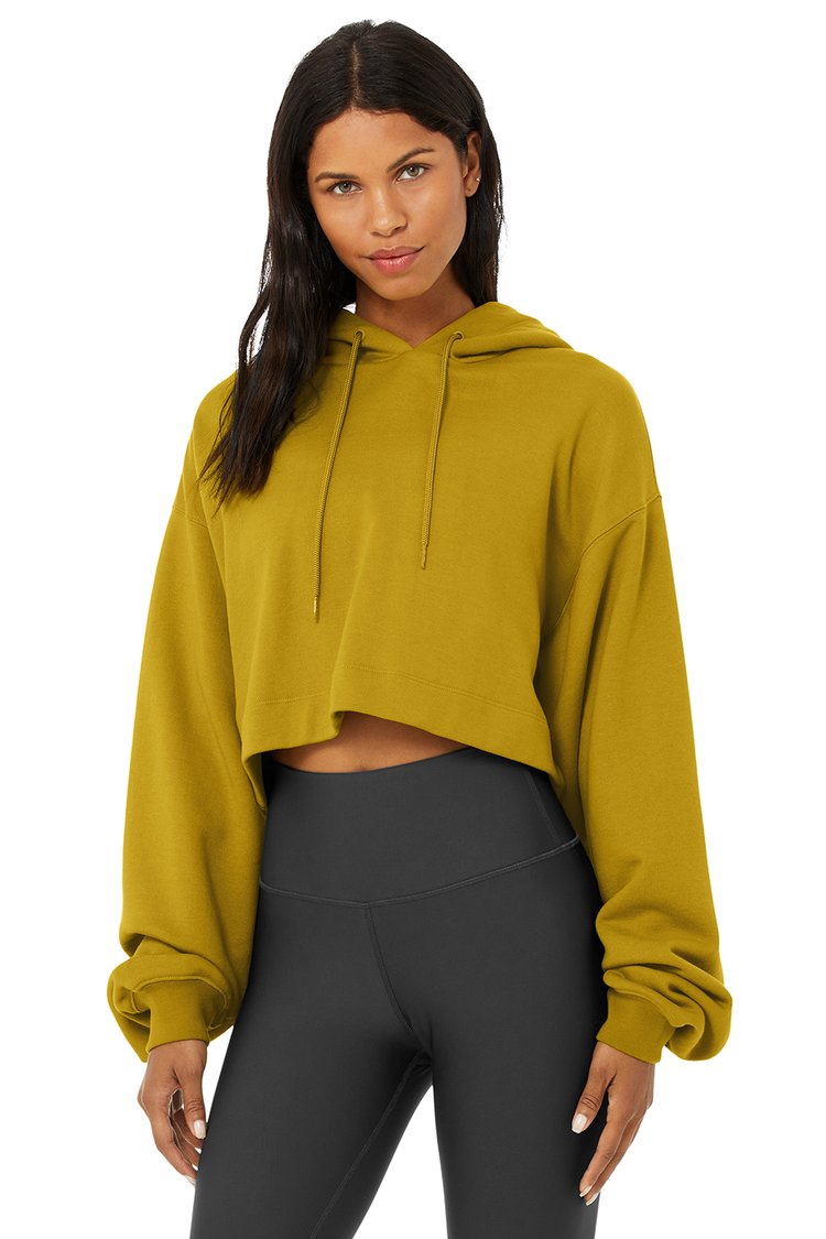 Alo Yoga XS Bae Hoodie - Chartreuse