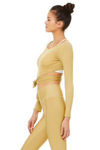 Alo Yoga XS Barre Long Sleeve - Honey