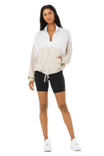 Load image into Gallery viewer, Alo Yoga XS City Girl Track Pullover - White/Bone
