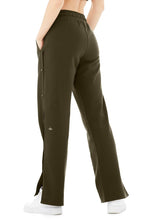 Load image into Gallery viewer, Alo Yoga SMALL Courtside Tearaway Snap Pant - Dark Olive
