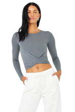 Load image into Gallery viewer, Alo Yoga XS Cover Long Sleeve Top - Steel Blue
