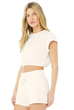 Load image into Gallery viewer, Alo Yoga XS Dreamy Crop Short Sleeve - Ivory
