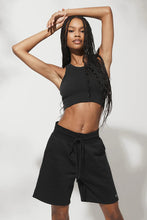 Load image into Gallery viewer, Alo Yoga SMALL High-Waist Easy Sweat Short - Black
