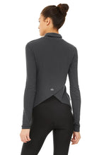 Load image into Gallery viewer, Alo Yoga XS Embrace Long Sleeve - Anthracite
