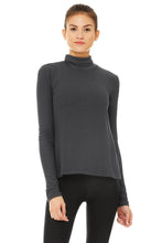 Load image into Gallery viewer, Alo Yoga SMALL Embrace Long Sleeve - Anthracite

