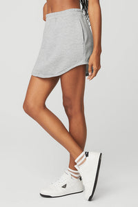 Alo Yoga XS Accolade Sweatshirt Skirt - Athletic Heather Grey