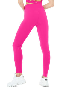 Alo Yoga XXS High Waist Airbrush Legging   Neon Pink