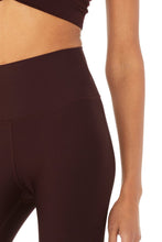 Load image into Gallery viewer, Alo Yoga SMALL High-Waist Airlift Capri - Oxblood
