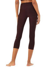 Load image into Gallery viewer, Alo Yoga SMALL High-Waist Airlift Capri - Oxblood
