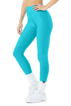Load image into Gallery viewer, Alo Yoga XS High-Waist Airlift Legging - Bright Aqua
