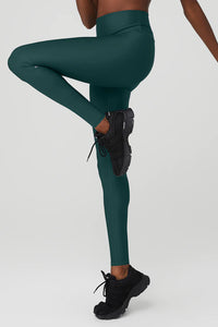 Alo Yoga XS High-Waist Airlift Legging - Midnight Green