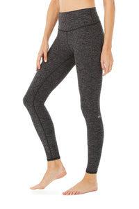 Alo Yoga XS High-Waist Alosoft Highlight Legging - Dark Heather Grey