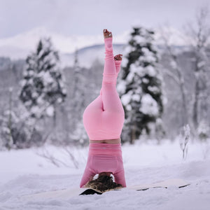 Alo Yoga XS High-Waist Alosoft Goddess Legging - Parisian Pink Heather