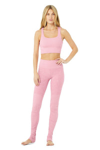 Alo Yoga XS High-Waist Alosoft Goddess Legging - Parisian Pink Heather