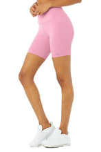 Load image into Gallery viewer, Alo Yoga SMALL High-Waist Biker Short - Parisian Pink
