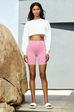 Load image into Gallery viewer, Alo Yoga XXS High-Waist Biker Short - Parisian Pink
