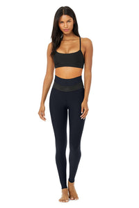 Alo Yoga XS High-Waist Fitness Legging - Dark Navy/Black