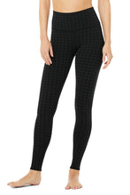 Load image into Gallery viewer, Alo Yoga SMALL High-Waist Houndstooth Legging - Black
