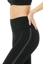 Load image into Gallery viewer, Alo Yoga XS High-Waist Houndstooth Legging - Black
